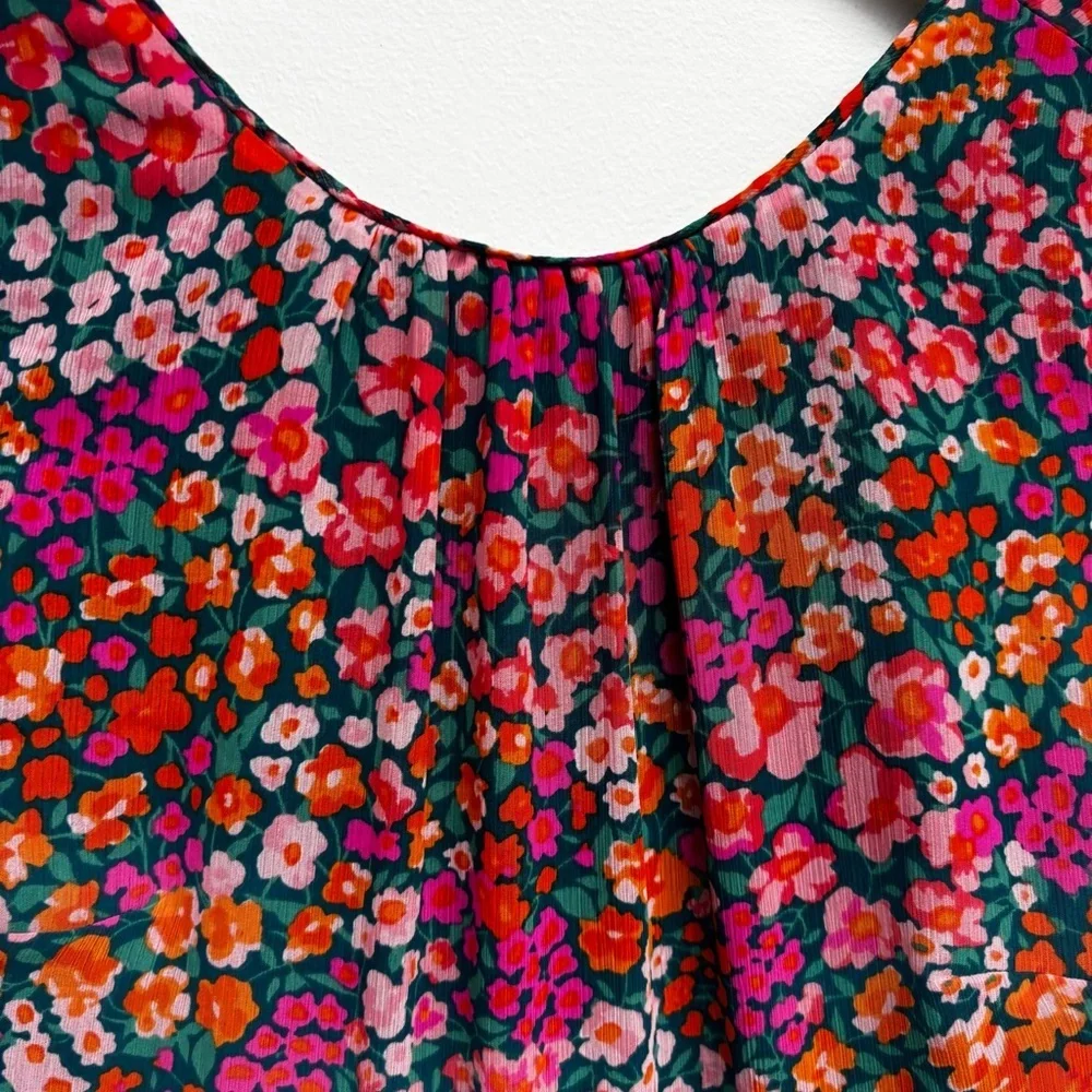 J. Crew Tiered Midi Dress in Micro Meadow Print
